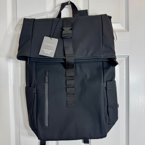 NWT. Primark Roll Top Backpack. roll top backpack laptop sleeve suitcase topper - Picture 1 of 15